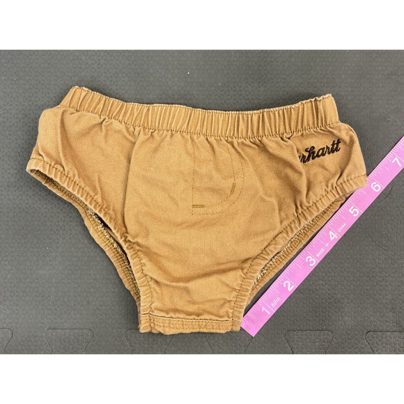 Carhartt Tan Brown Baby Boy Diaper Cover Bottoms Baby 3-6 months FS BnftsCharity - Picture 5 of 6